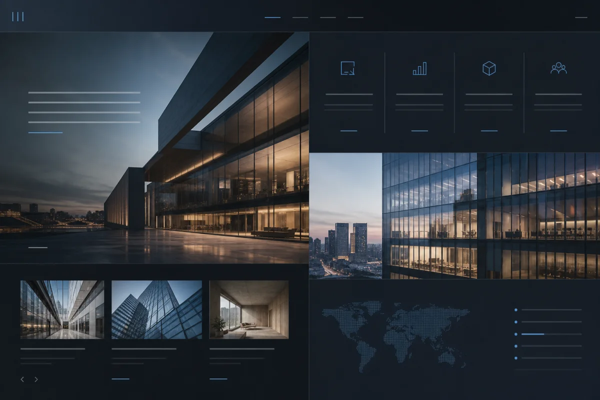 Exemplo de site institucional para arquitetura e negócios